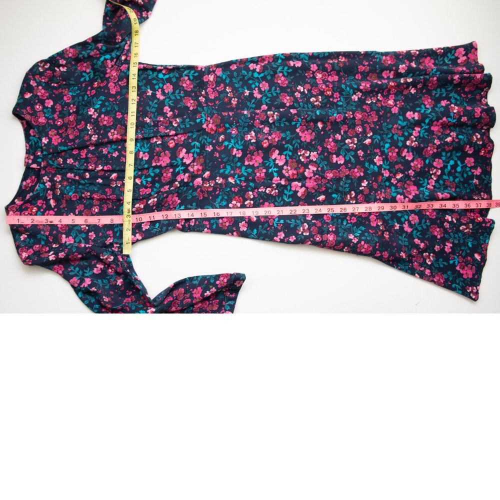 Joules "Roselda" Dress Fluted Quarter Sleeve Floral Midi Pink Blue Size 2 New - Picture 7 of 7